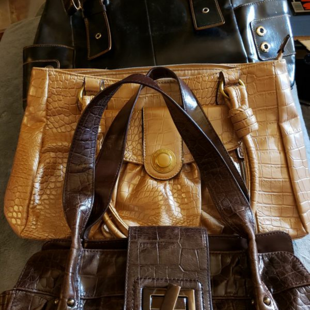 3 Large Leather Purses